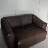 Vintage DS-47 Two-Seater Sofa by De Sede, Neck Leather Extendable Seat 1970