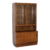 Rosewood Danish design display cabinet sideboard cabinet by Poul Hundevad from the 1970s