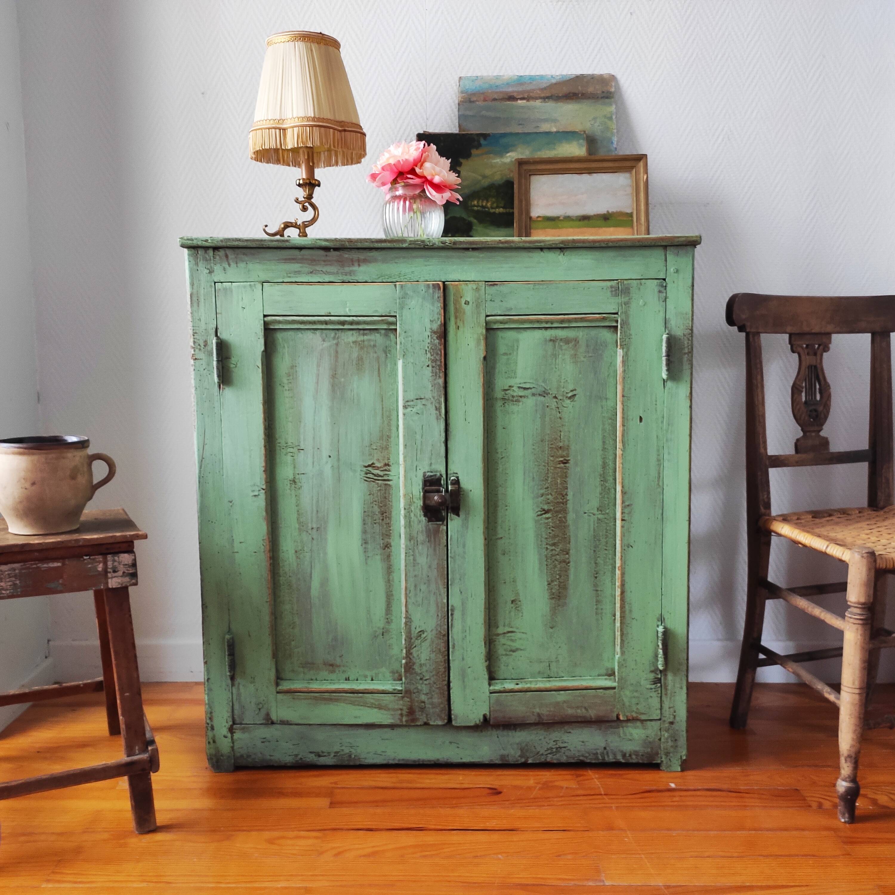 Old Parisian style sideboard with aged patina