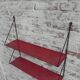 Steel wall rack with 2 shelves by Tjerk Reijenga perforated for Pilastro