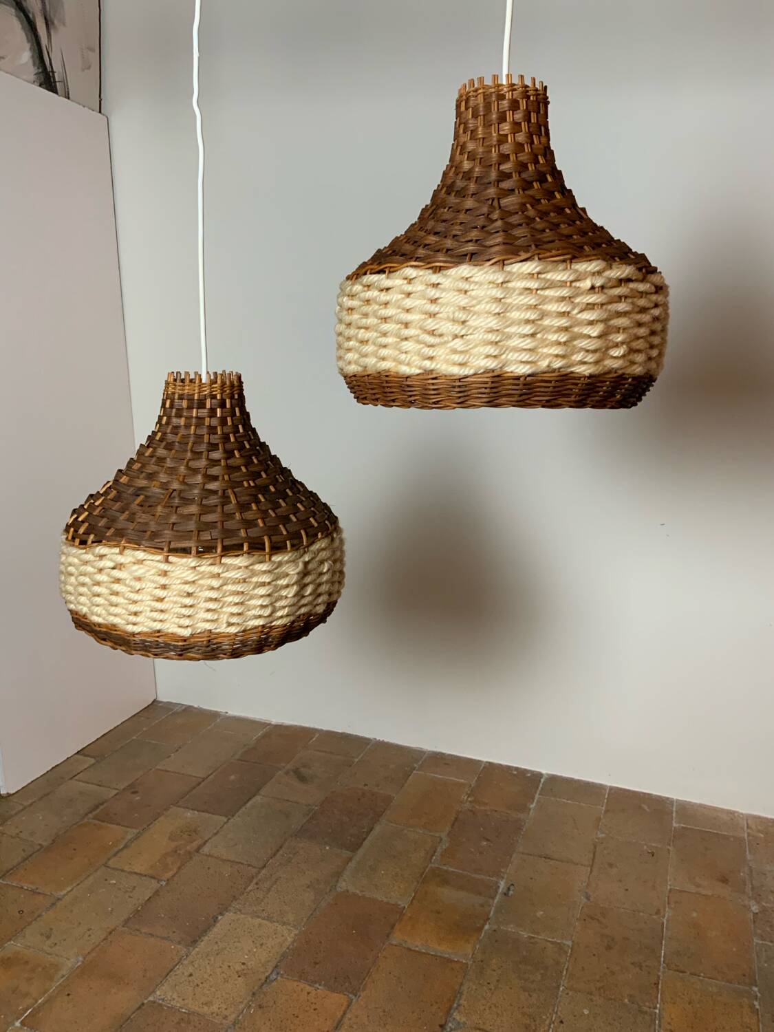 Pair of vintage pendant lights