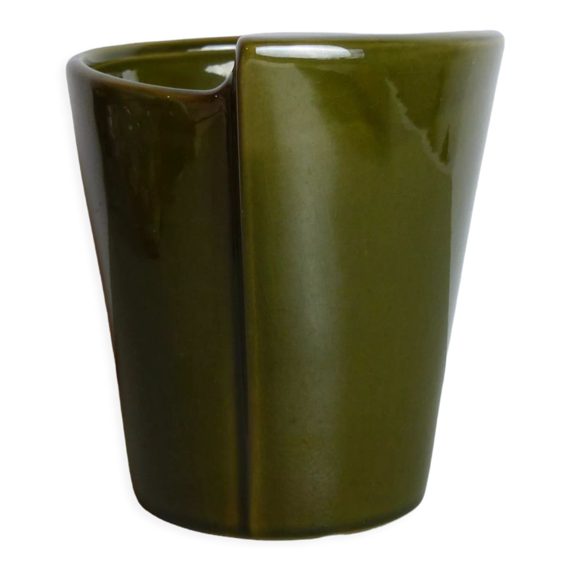 Khaki ceramic pot cover