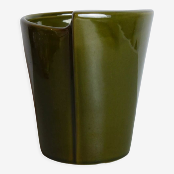 Khaki ceramic pot cover