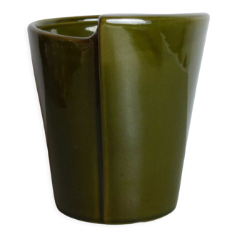 Khaki ceramic pot cover