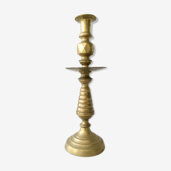 Art deco brass candle holder