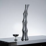 Vase bambou en métal, 1970s