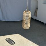 Small lantern-shaped rattan suspension H35 D15