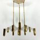 Vintage Italian brass and perspex chandelier by Zeroquattro from 70s