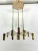 Vintage Italian brass and perspex chandelier by Zeroquattro from 70s