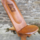 Folding African palaver chair, solid wood