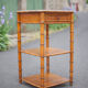 Bedside table wood imitation bamboo and marble colonial style, pedestal table, furniture 1 old drawer