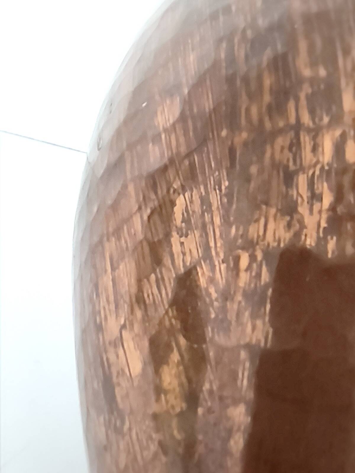 Small Vintage Embossed Copper Pitcher Vase by Egidio Casagrande, Italy