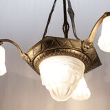 Art Deco chandelier "Degué"