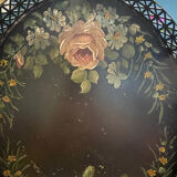 Oval painted tin tray Napoleon III