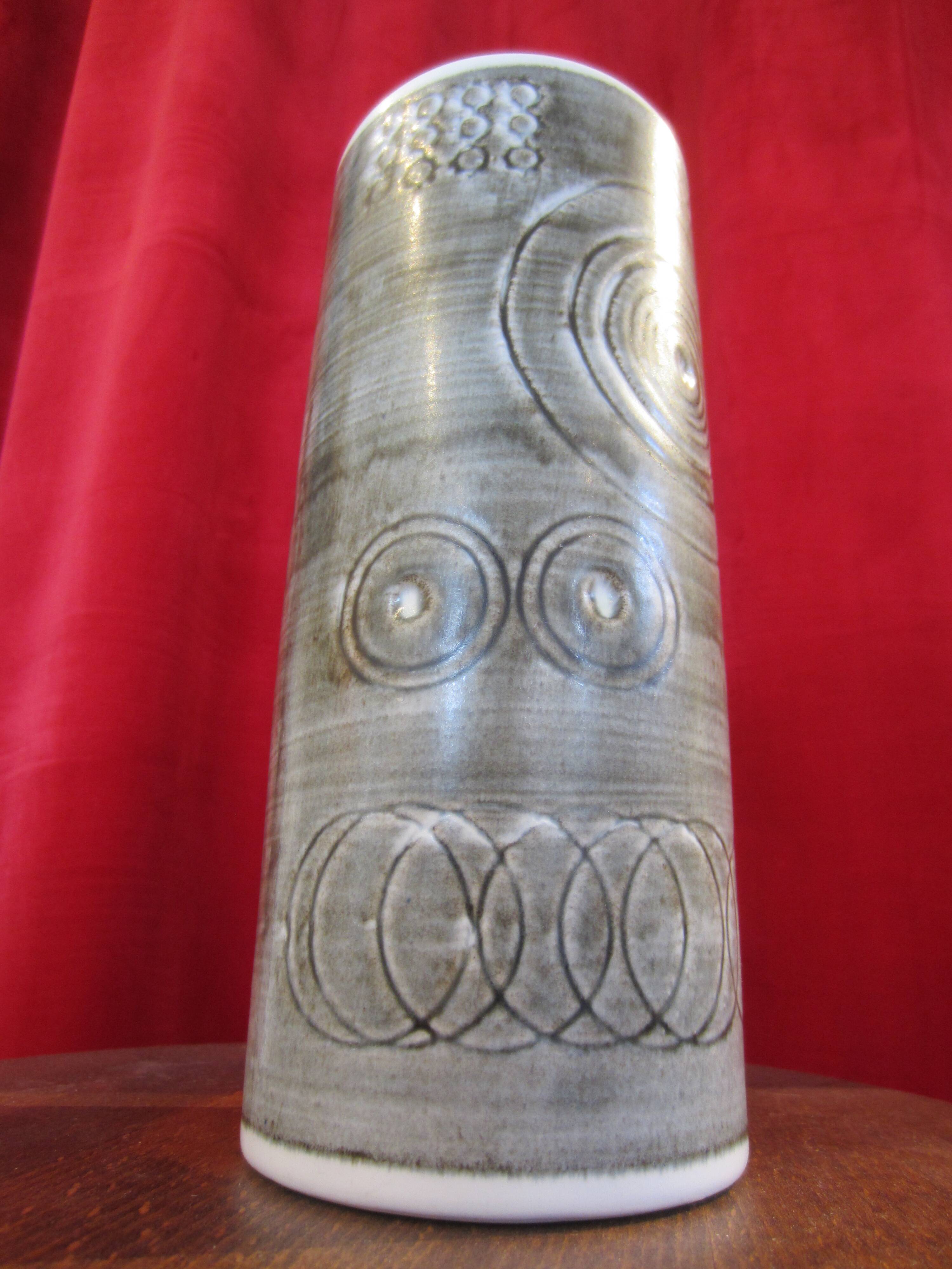 Scandinavian ceramic vase Sarek by Olle Alberius for Rörstrand Sweden