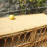 Vintage rattan buffet
