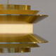Pendant light "Trava" golden version by Carl Thore for Granhaga Metallindustri. Sweden 1970s.