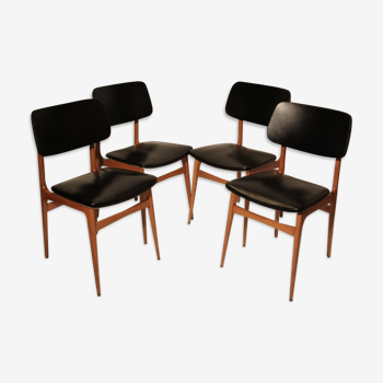 Set of four chairs scandinavian years 60