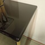 Black lacquered and brass design 70/80