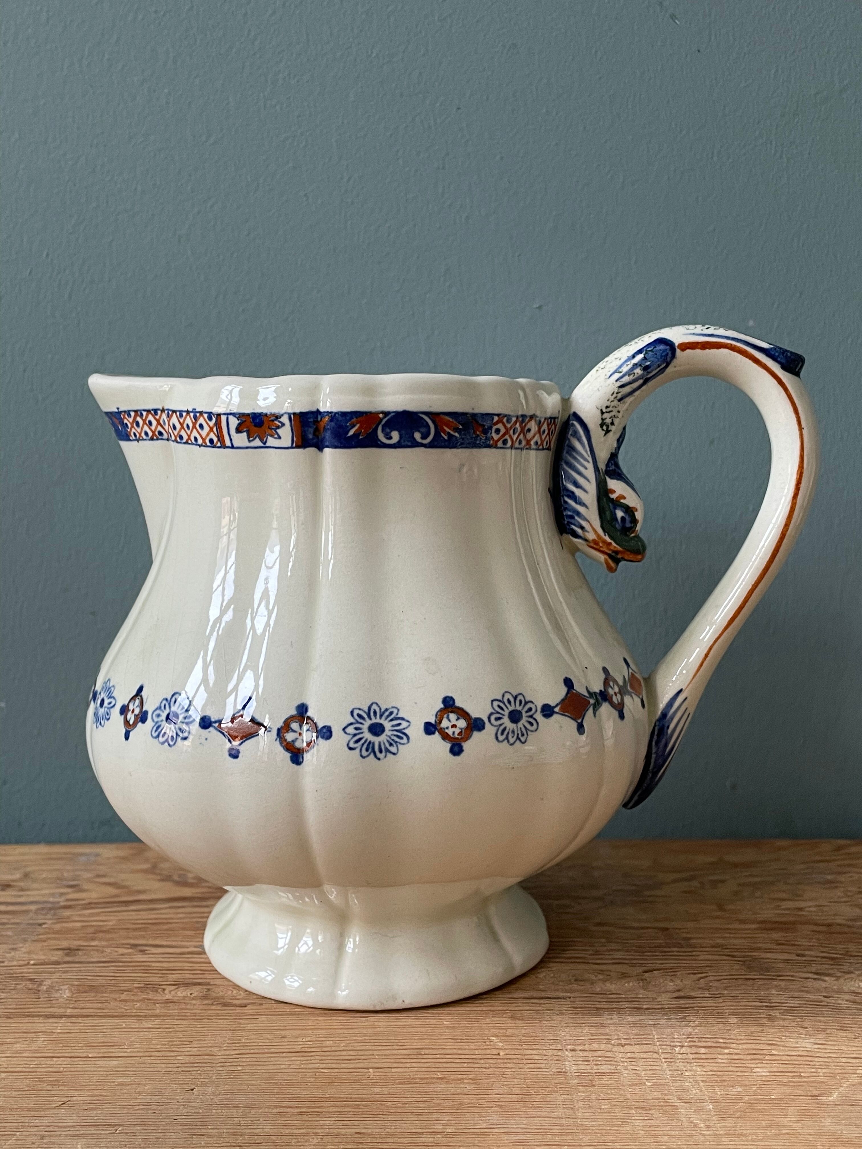 Coffee service Émile Bourgeois Grand Dépôt, décor Rouen XIXth