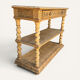 Console chêne brut massif décor végétal sculpté fin XIXe