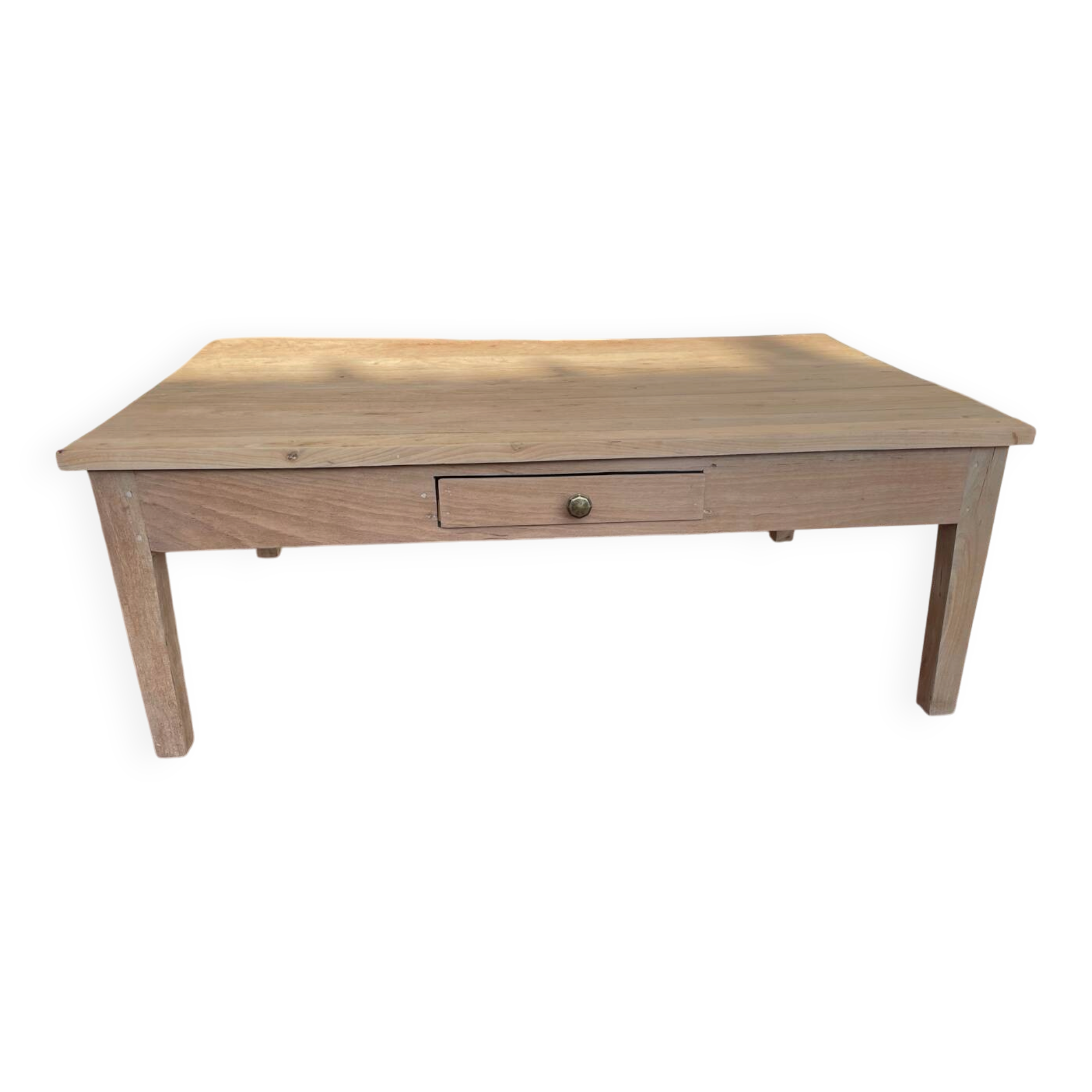 Wooden coffee table with drawer