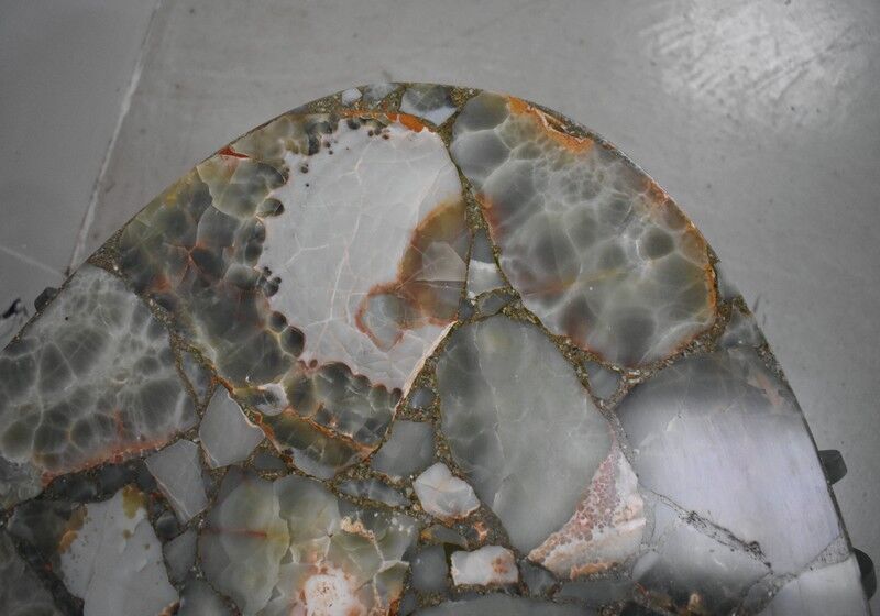 Marble and Forged Iron Low Table - 1950