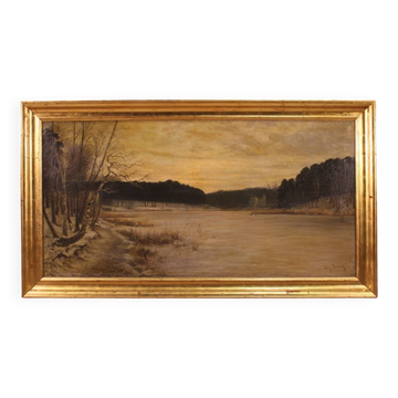 Great signed landscape, Franz Bombach (1857-1933)