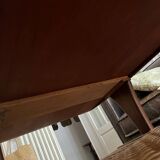 Table basse en teck design danois et porte revue cannage