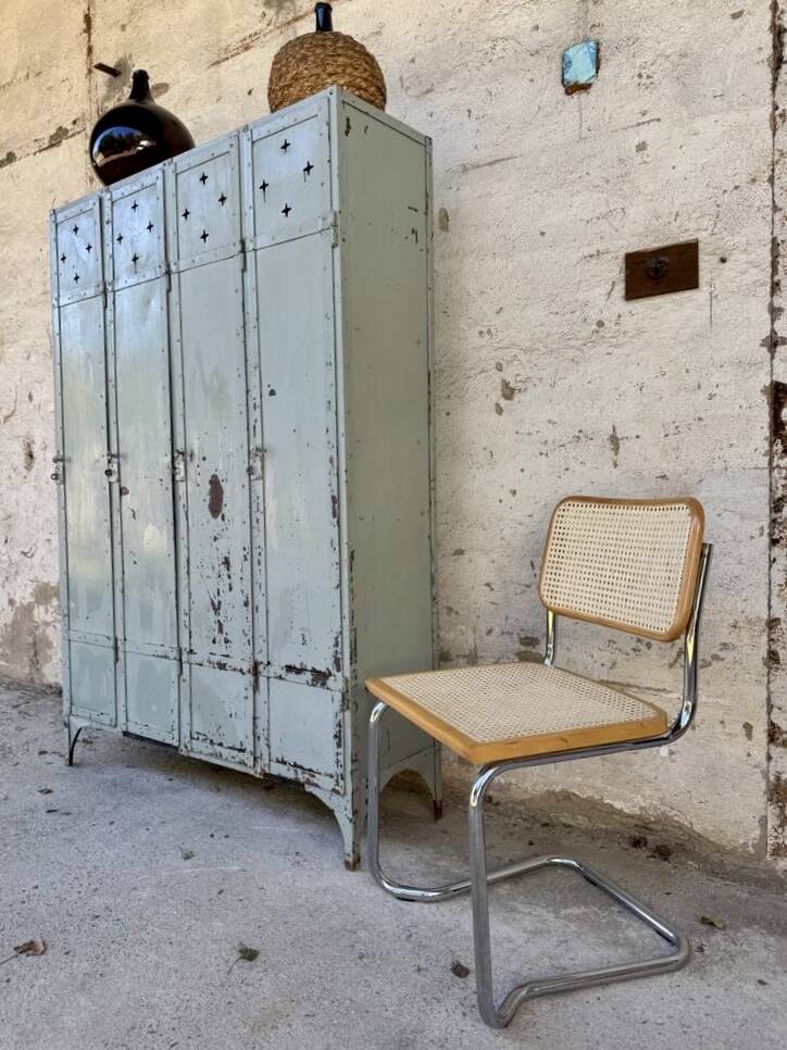 Old metal locker with 4 doors