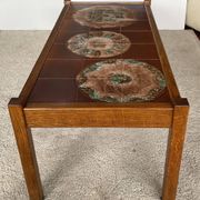 Coffee table in wood and ceramic attributed to Juliette Belarti alias Julien de Covemaeker