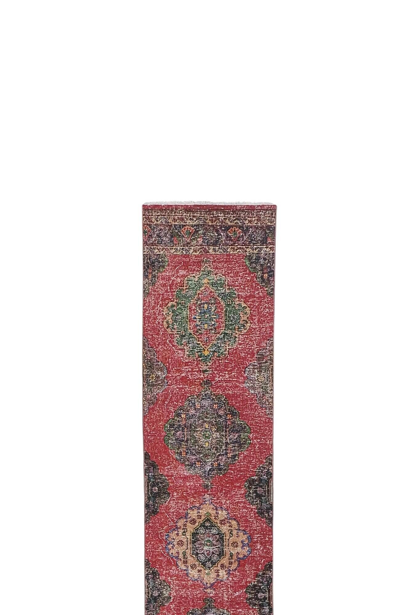 Vintage Turkish hallway rug 81x730 cm