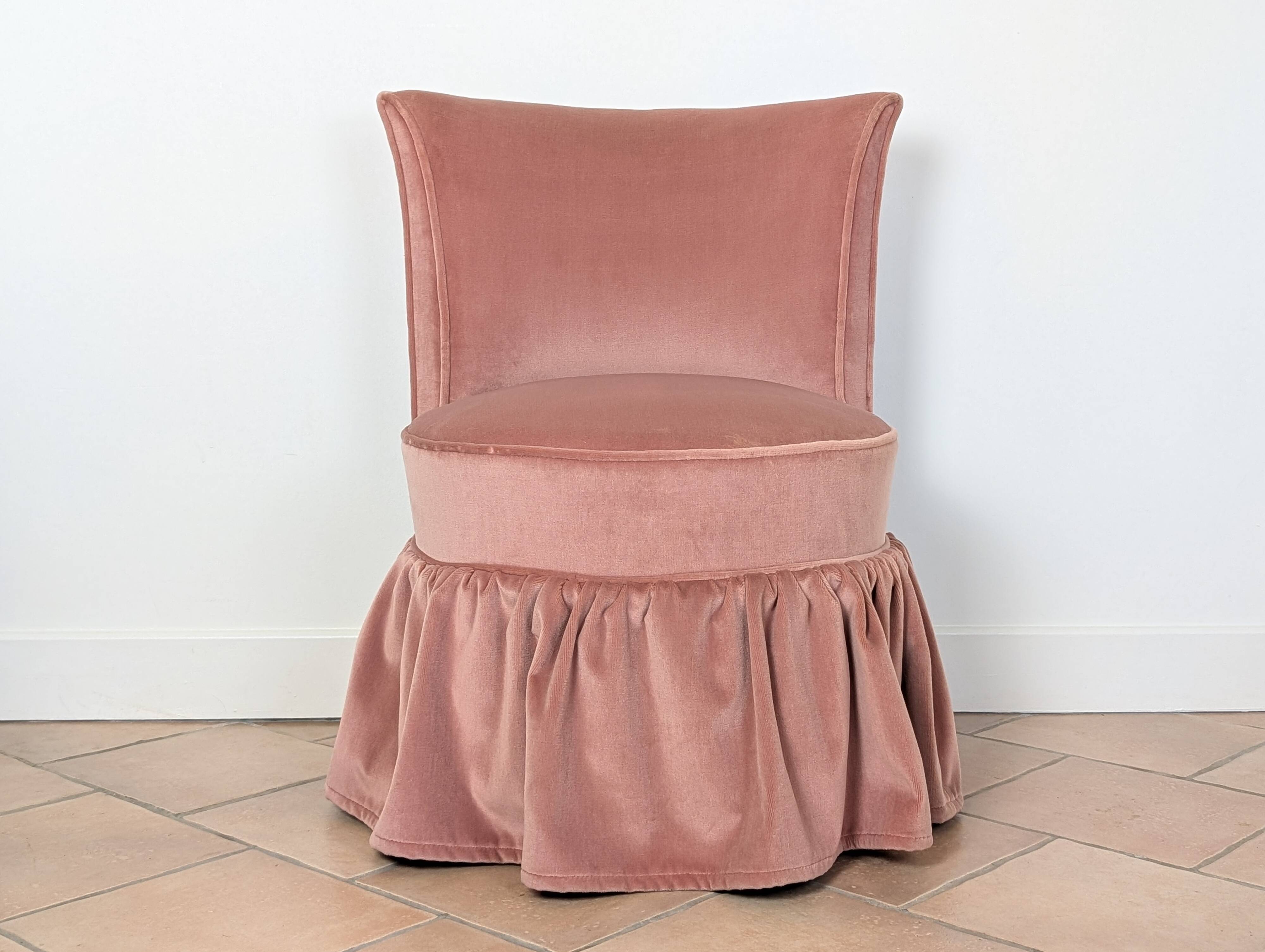 Fauteuil crapaud en velours