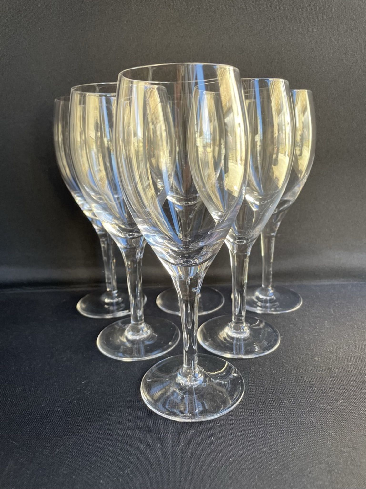 Red wine glasses