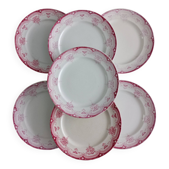 Set of 7 iron earth plates Onnaing Narcisses