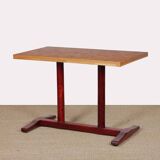 Rectangular dining table, wooden top, 1980.
