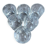 6 Cut crystal port glasses