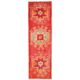 Vintage Turkish Hand-Knotted Wool Cotton Red Runner Rug 88x299