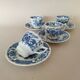 Ridgway "Windsor" English mocha cups blue