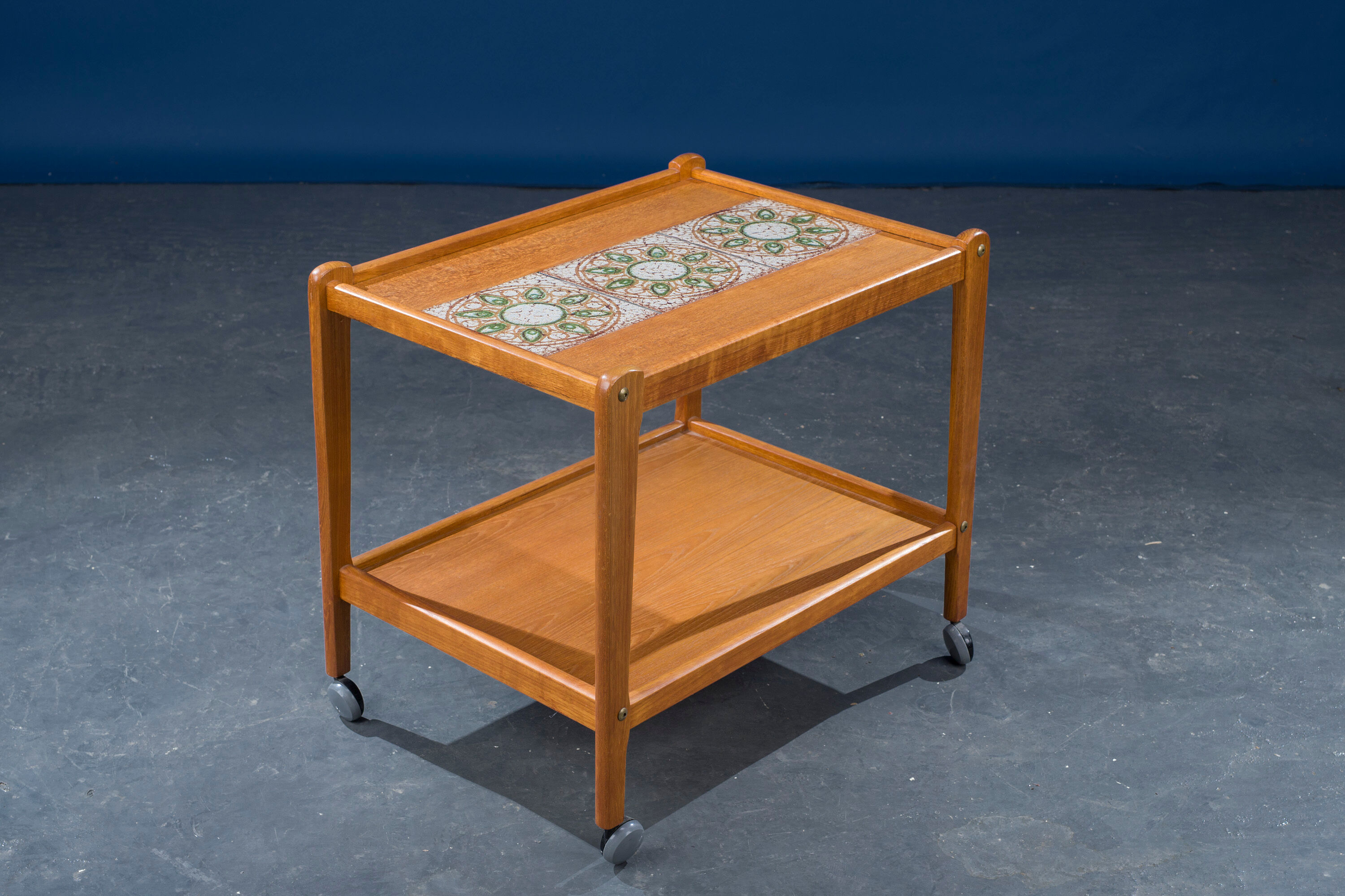 Mid-Century Danish Teak Serving Trolley, 1960s