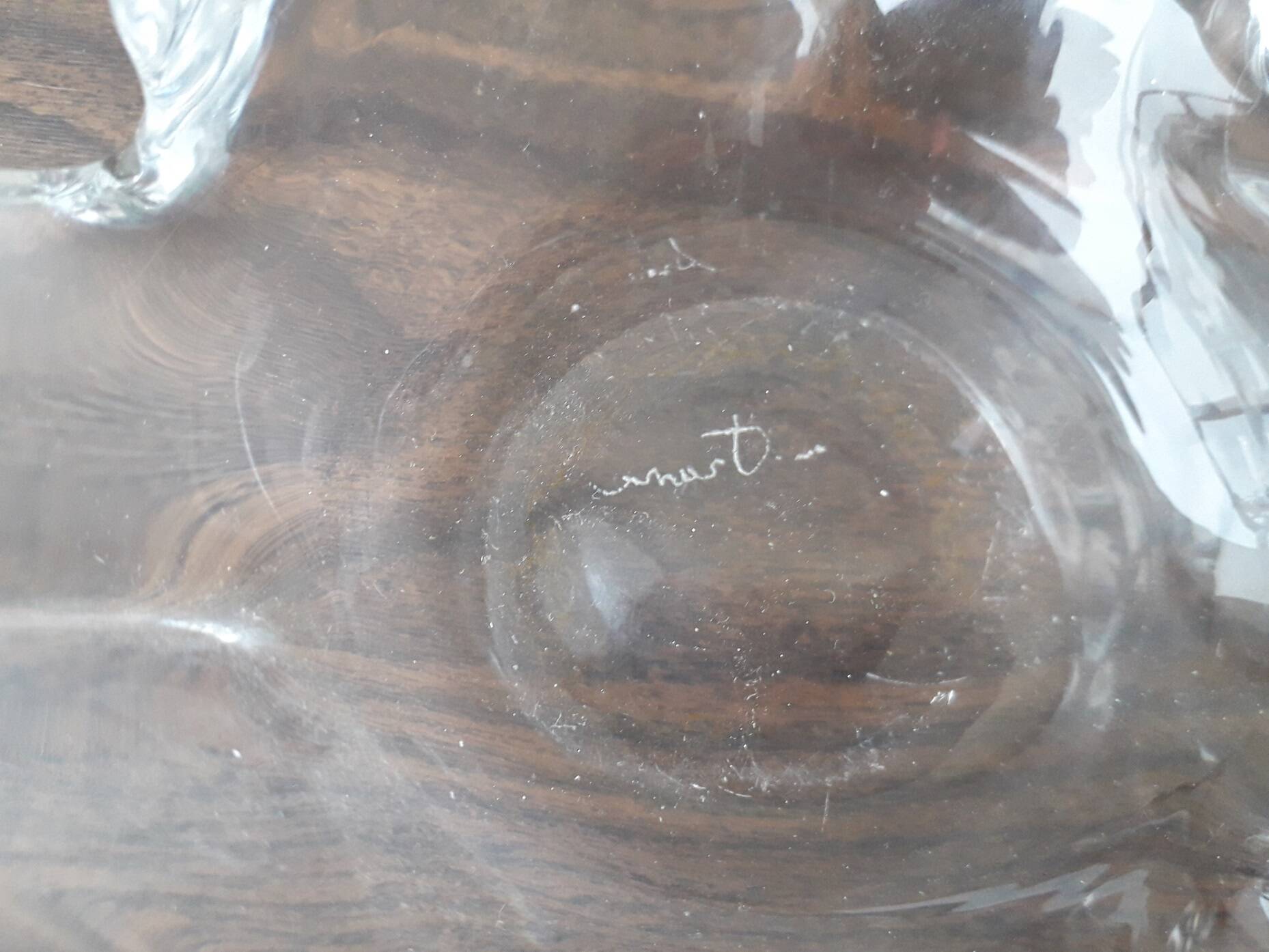 Schneider crystal ashtray