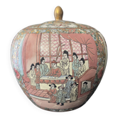Covered porcelain jar from Canton China