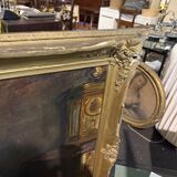 Oil painting portrait on canvas from the 19th century.