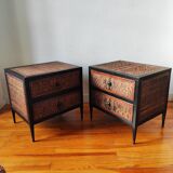 Pair of ethnic bedside tables, sofa ends