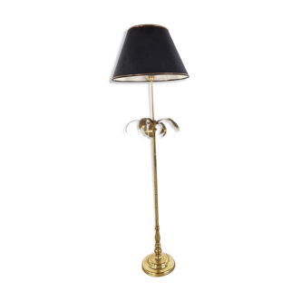 Vintage brass faux bamboo floorlamp, 1970s