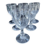 6 Baccarat wine glasses – Art Nouveau