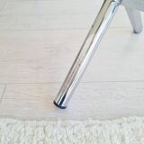 Table design basse chrome et verre années 70