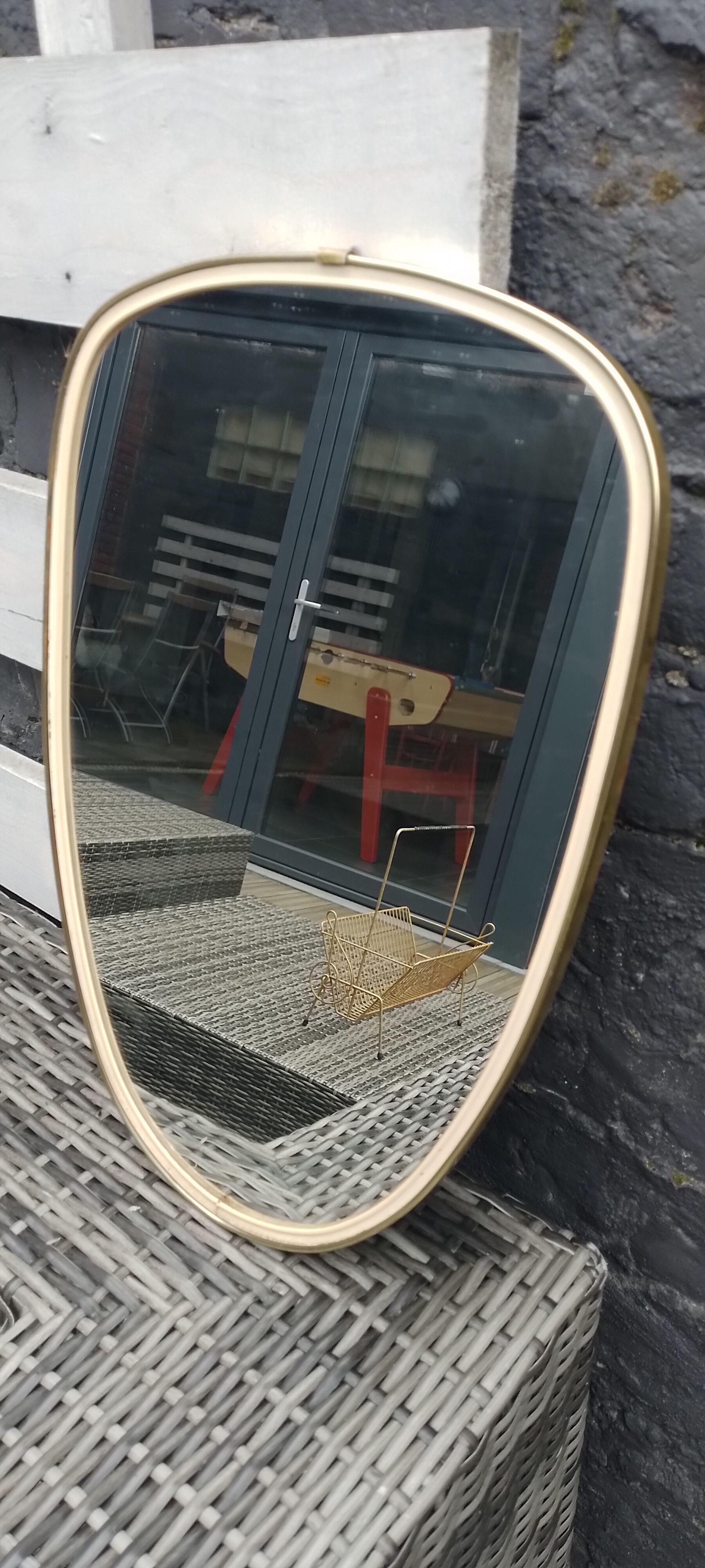 Vintage 70' gilded metal mirror