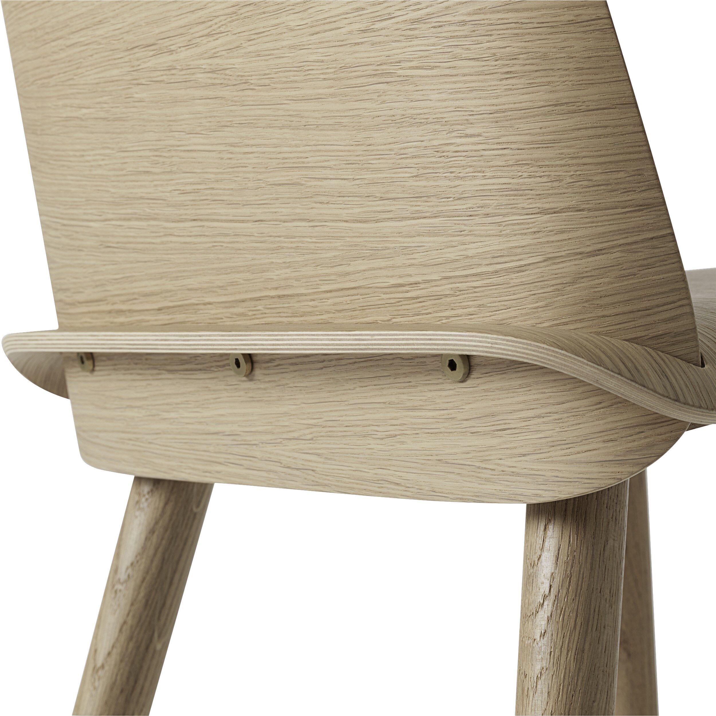 Oak seating height stool 75cm