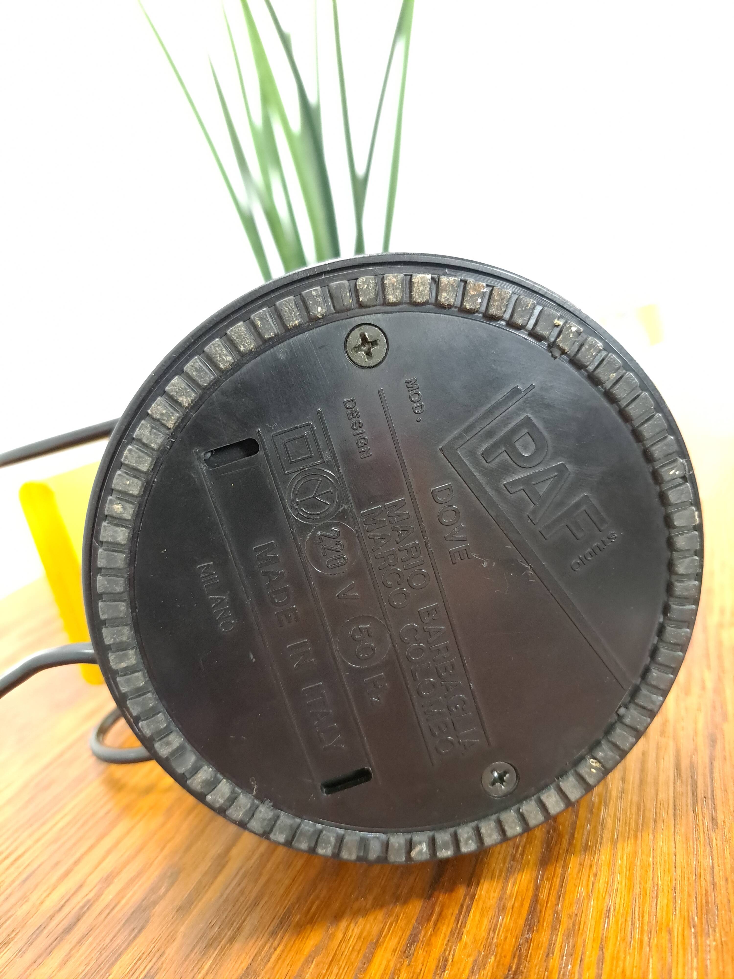 Gele Dove lamp Mario Barbaglia en Marco Colombo PAF studio